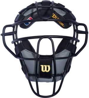 Wilson MLB Dyna-Lite Aluminum Umpire Mask with Black and Grey Wrap Around Pads