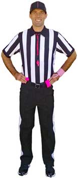 Football Referee with Pink Apparel
