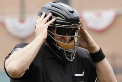 Umpire in Helmet
