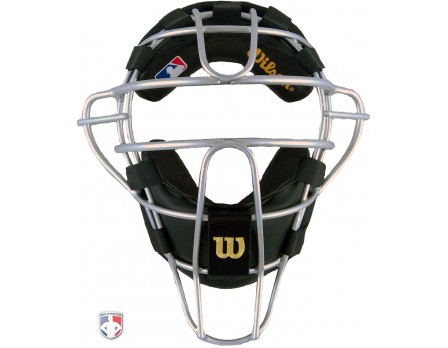 A3009-AL-SV-BK Wilson Dyna-Lite Silver Aluminum Umpire Mask with Black Wrap-Around Pads A3009-AL-SV-BK Wilson Dyna-Lite Silver Aluminum Umpire Mask with Black Wrap-Around Pads