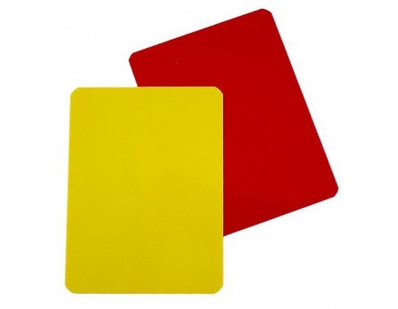 Football Referee Red Yellow Card Write-On Clear Stickers Pack of 64