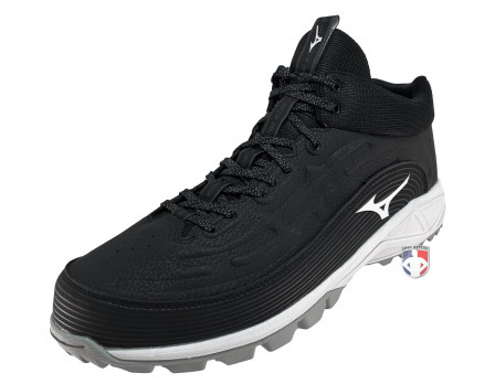 ファッション通販 安い 3 Ambition Mizuno All-Surface Field Mid-Cut White & Black シューズ