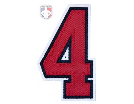 4" Red on Navy on White Umpire Sleeve Number 4" Red on Navy on White Umpire Sleeve Number