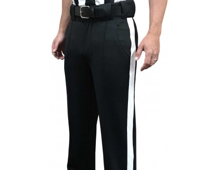 Officials Choice! Warm Weather Football Referee Pants Smitty 1 1/4 White Stripe FBS-185 New Tapered Fit