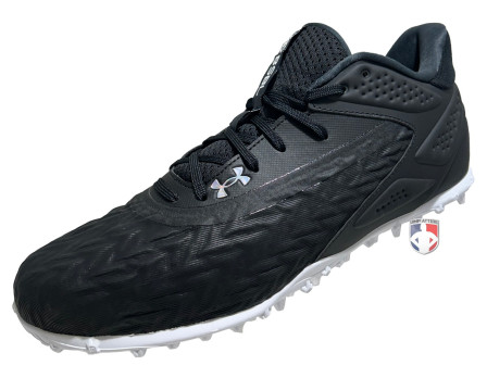 Under Armour Yard Turf 3.0 Black & White Field Shoes | Ump Attire