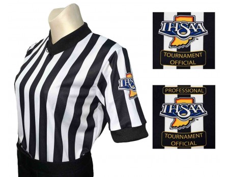 Women's Official Striped Referee-Umpire Jersey, S