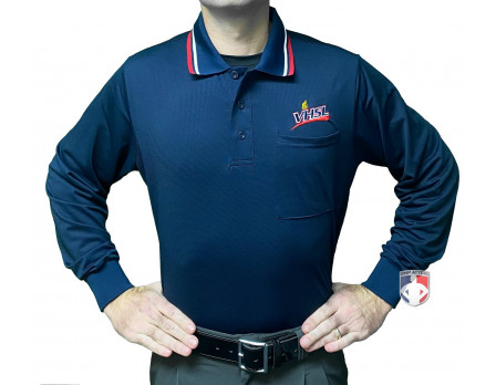 Netball Umpire SlimFit HP Long Sleeve V Neck Warmup Shirt Design Your Own Custom