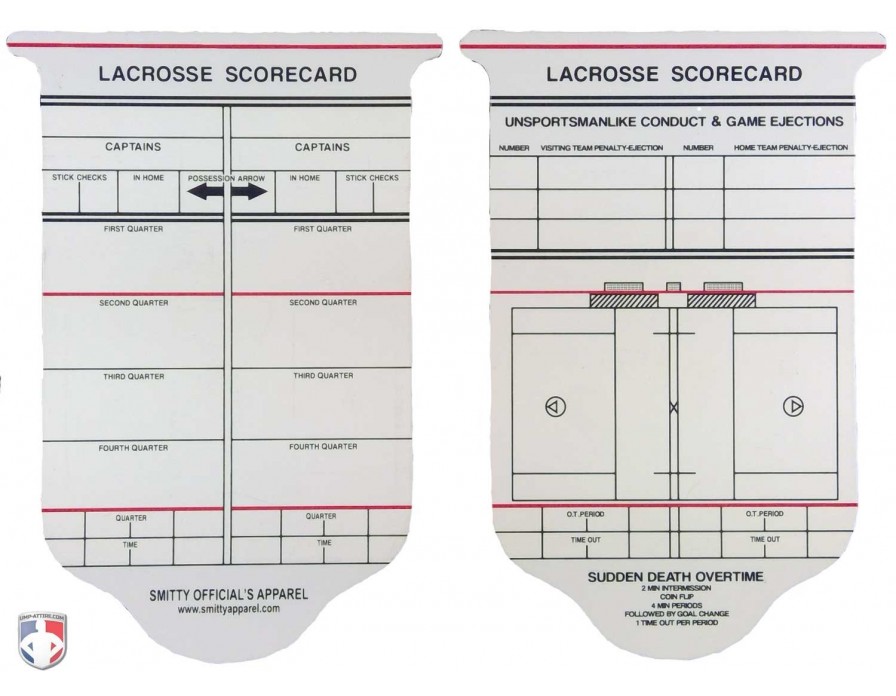 Lacrosse Referee Head Measuring Template and Score Cards 