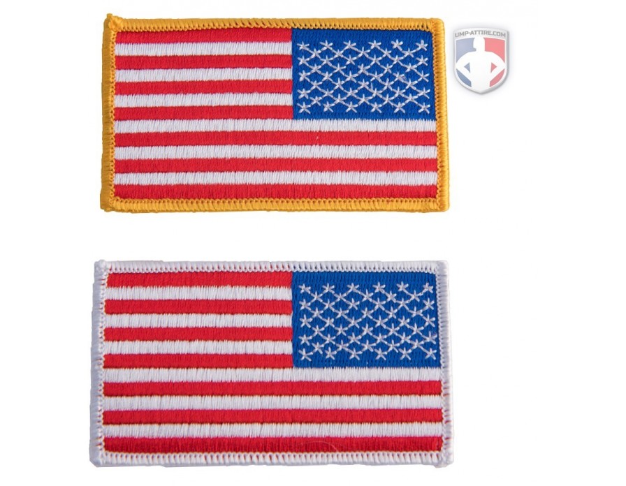 Sew-on Reverse US Flag Patch 3" x 2" Embroidered Patch 42496 143 
