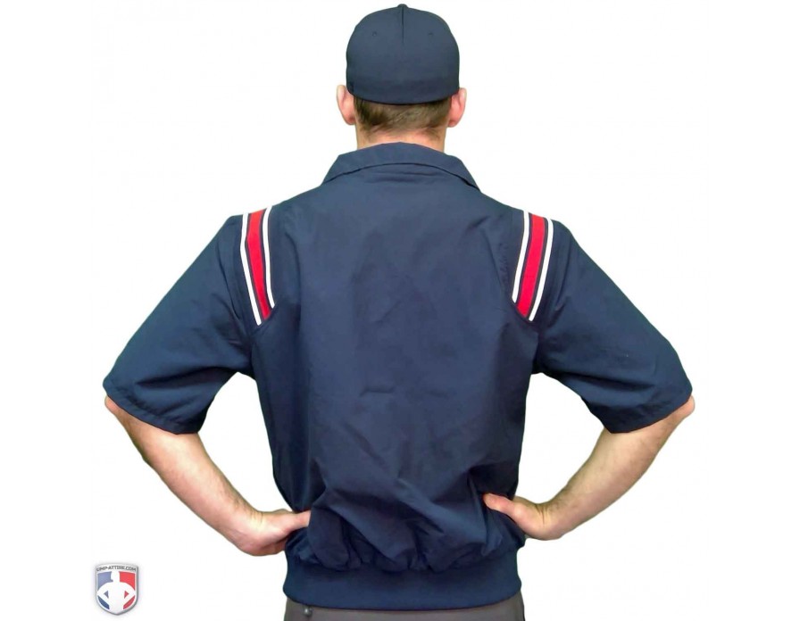 Sized for Chest Protector ADAMS USA Short Sleeve Baseball Umpire Shirt Navy