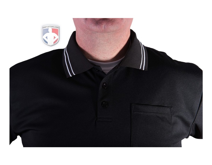 BBS300-Smitty Performance Mesh Umpire Short Sleeve Shirt Powder White/Black XL