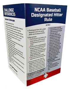 NCAA Designated Hitter Rule & Challenge Reference Card