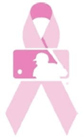 Pink Ribbon with MLB Logo
