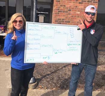 Sherie Sandifer & Justin Franz Cornhole Champs