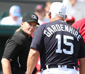 Umpire Talking to Manager