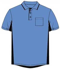 Majestic MLB Umpire Shirt - Sky Blue with Black